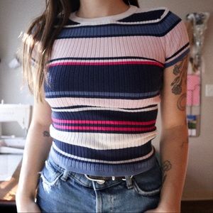 H&M Ribbed Knit Sweater Tee